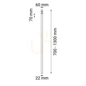 Einbauleuchte Antigo Alha T 1000 mm poliertes Kupfer LED G9 9096 small 1