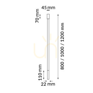Deckenleuchte Antigo Alha N schwarz Stahl G9 120 cm 9250 small 1