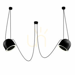 Pendelleuchte Antigo DOBO 2-flammig schwarz Stahl E14 80 cm 9036 small 0
