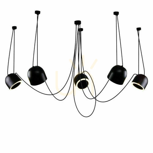 Prüfen Pendelleuchte Antigo DOBO 5-flammig schwarz Stahl E14 80 cm 9038