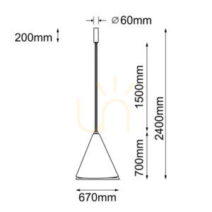Pendelleuchte Antigo Ponte LED schwarz 67 cm 3000K 5047 small 1