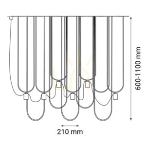 Pendelleuchte Antigo Udin 6 Schwarz Platin LED MR11 Stahl 9783 small 1