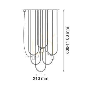 Pendelleuchte Antigo Udin 3-flammig schwarz platin Stahl LED MR11 9784 small 1