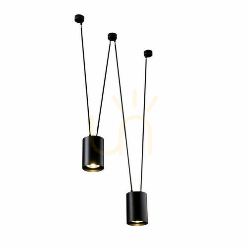 Prüfen Pendelleuchte Antigo VIWIN 2 schwarz Stahl 200 cm ES111 9021