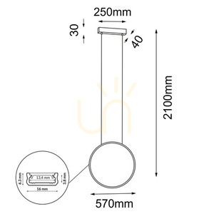 Pendelleuchte Antigo Agaro LED gold matt 57 cm 5304 small 1