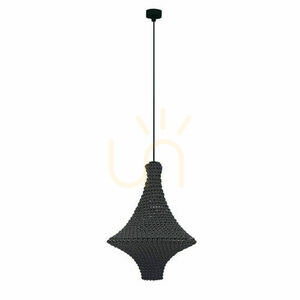 Pendelleuchte Antigo Alda S schwarz Stahl/Baumwolle 30 cm E27 LED 5111 small 0