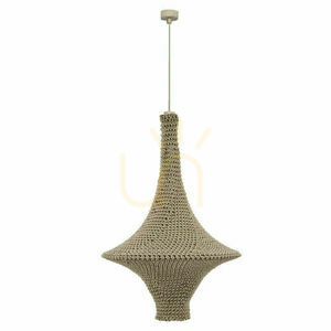 Pendelleuchte Antigo Alda L beige Baumwolle Stahl E27 50 cm 5119 small 0