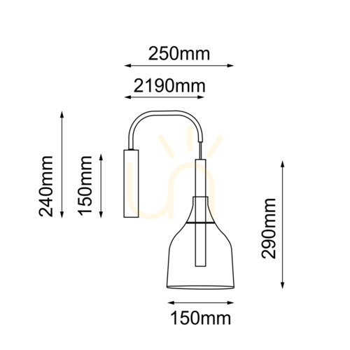 Prüfen Wandleuchte Antigo Botor K 4020 schwarz Glas Stahl LED G9 42 cm