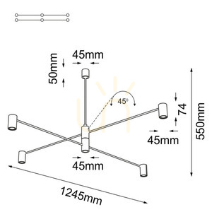 Pendelleuchte Antigo Dakata 4 schwarz 124,5 cm LED MR11 5636 small 1