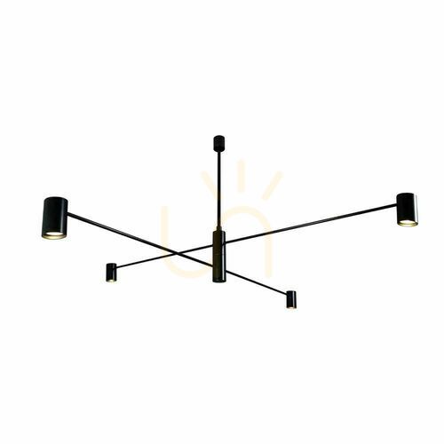 Prüfen Pendelleuchte Antigo Dakata 4 schwarz 124,5 cm LED MR11 5636