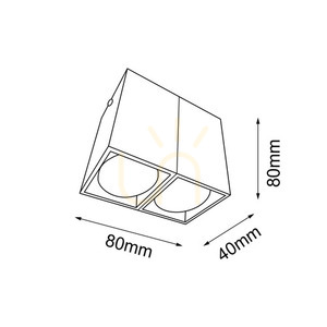 Deckenleuchte Antigo Doha 2-flammig schwarz Stahl MR11 80 mm 1096 small 1