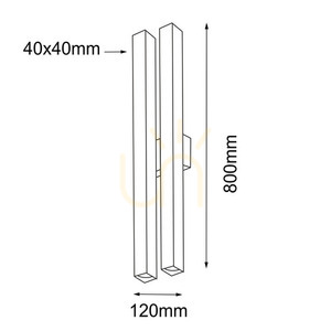 Wandleuchte Antigo Doha schwarz 80 cm 4-flammig LED MR11 4706 small 1