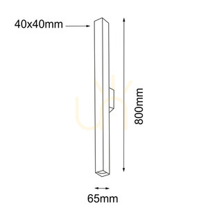 Wandleuchte Antigo Doha K 8078 schwarz 80 cm LED MR11 IP44 Aluminium Stahl small 1