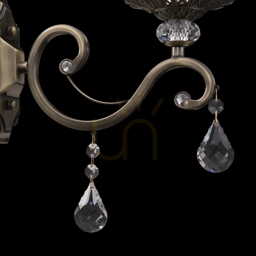 Prüfen Kerzen-Wandleuchte GRACE RC247-WL-01-R Maytoni, Bronze, Kristallbehang, E14
