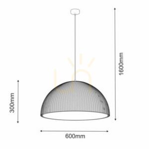 Pendelleuchte Antigo Gandra 60 cm platin matt E27 LED 5026 small 1