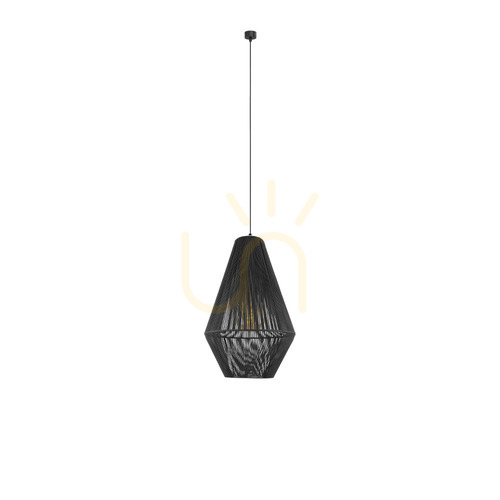 Prüfen Pendelleuchte Antigo Hagata grau 40 cm E27 Stahl/Baumwolle 5124
