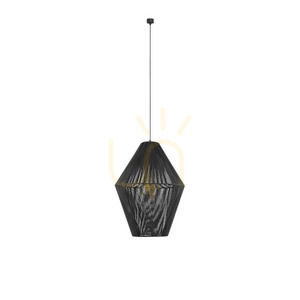 Pendelleuchte Antigo Hagata 2 grau 50 cm Stahl Baumwolle E27 LED 5125 small 0