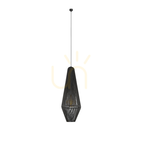 Prüfen Pendelleuchte Antigo Hagata grau Stahl/Baumwolle 30 cm E27 LED 5126