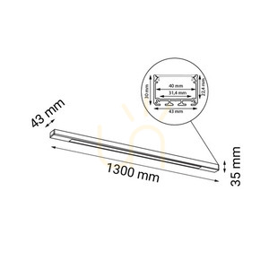 Deckenleuchte Antigo Hakoda LED weiß 130 cm 3000K 1955 small 1