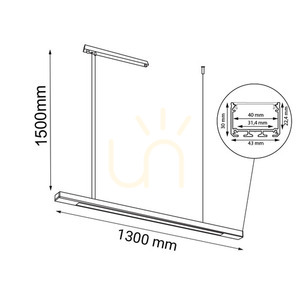 Pendelleuchte Antigo Hakoda LED weiß 130 cm 4000K 8657 small 1