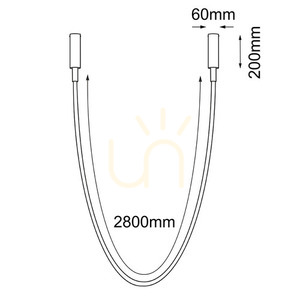 Pendelleuchte Antigo Hebi schwarz LED 3000K 320 cm Stahl Silikon 5056 small 1