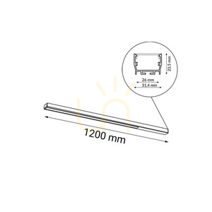 Deckenleuchte Antigo Hiate Line weiß LED 120 cm 4000K 1811 small 1