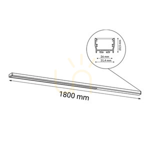 Plafond Antigo Hiate Line LED weiß 180 cm 3000K 2-flammig 1817 small 1