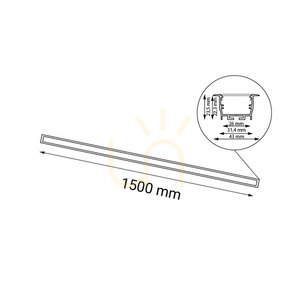 Einbauleuchte Antigo Hiate Line LED 150 cm weiß 4000K 2-flammig 1835 small 1