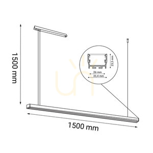 Pendelleuchte Antigo Hiate Line LED schwarz 150 cm 3000K 1852 small 1