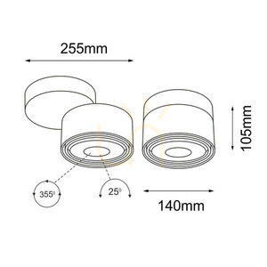 Plafond Antigo Himi schwarz LED ES111 14 cm 1121 small 1