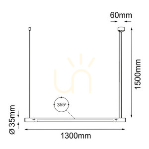 Pendelleuchte Antigo Ibara Z schwarz LED T5 130 cm Stahl Plexiglas 5054 small 1