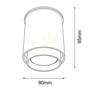 Plafond Antigo Iga weiß GU10 9,5 cm Aluminium Stahl 7014 small 1