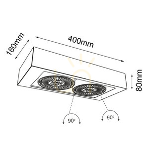Plafond Antigo Koga 2 schwarz LED ES111 40 cm 1153 small 1