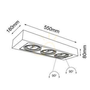 Plafond Antigo Koga 3 schwarz LED ES111 55 cm 1154 small 1