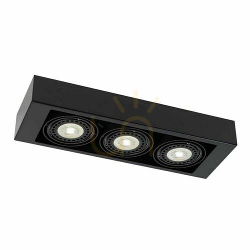 Prüfen Plafond Antigo Koga 3 schwarz LED ES111 55 cm 1154