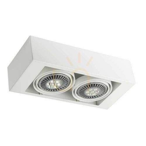 Prüfen Plafond Antigo Koga 2-flammig weiß LED ES111 40 cm 7121