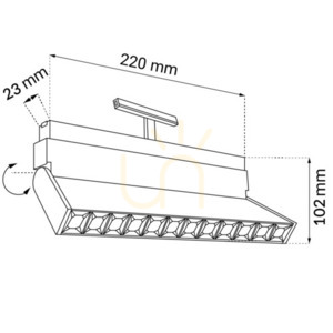 Scheinwerfer Antigo Komatsu Dot Move magnetisch schwarz LED 22 cm 3000K 6498 small 1