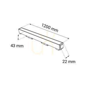 Scheinwerfer Antigo Komatsu magnetisch schwarz 120 cm LED 4000K 3200 lm 6590 small 1