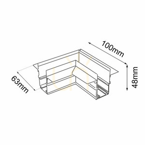 Sammelschienenverbinder L Antigo Komatsu 48V Unterputz weiß Aluminium 6508 small 1
