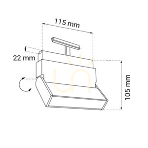 Scheinwerfer Antigo Komatsu Move magnetisch schwarz LED 11,5 cm 4000K 6554 small 1