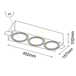 Einbauleuchte Antigo Komoro 3-flammig schwarz GU10 LED ES111 3310 small 1