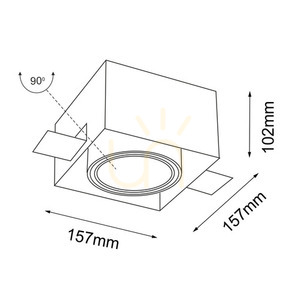 Einbauleuchte Antigo Komoro 7322 weiß LED ES111 15,7x15,7 cm small 1