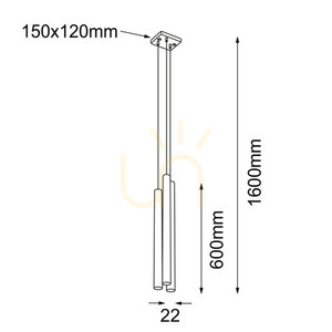 Pendelleuchte Antigo Kosame 3-flammig schwarz G9 LED 7846 small 1