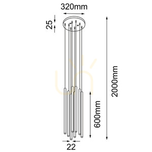 Pendelleuchte Antigo Kosame 8-flammig schwarz G9 7856 small 1
