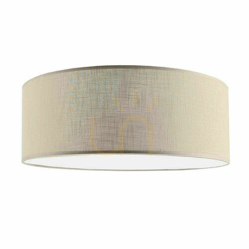 Prüfen Plafond Antigo Lamego 50 Beige Stoff Stahl E27 1087