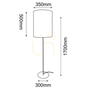 Stehleuchte Antigo Lamego F Narrow weiß Stoff Stahl E27 170 cm small 1