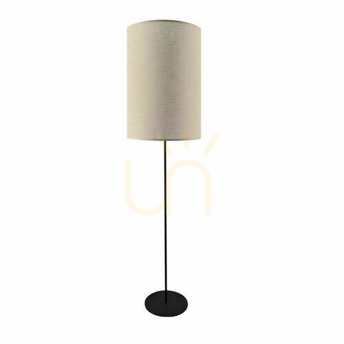 Prüfen Stehlampe Antigo Lamego F Narrow Beige Stoff Stahl E27 170 cm