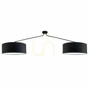Pendelleuchte Antigo Lamego 2-flammig schwarz Stoff/Stahl 190 cm 5194 small 0