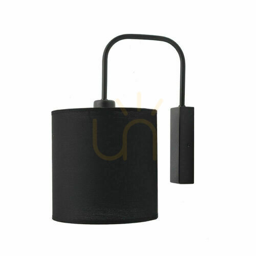 Prüfen Wandleuchte Antigo Lamego K schwarz Stoff/Stahl E27 32 cm 4043