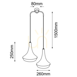 Pendelleuchte Antigo Mahaka 2 schwarz Stahl/Baumwolle 50 cm E27 LED 5173 small 1